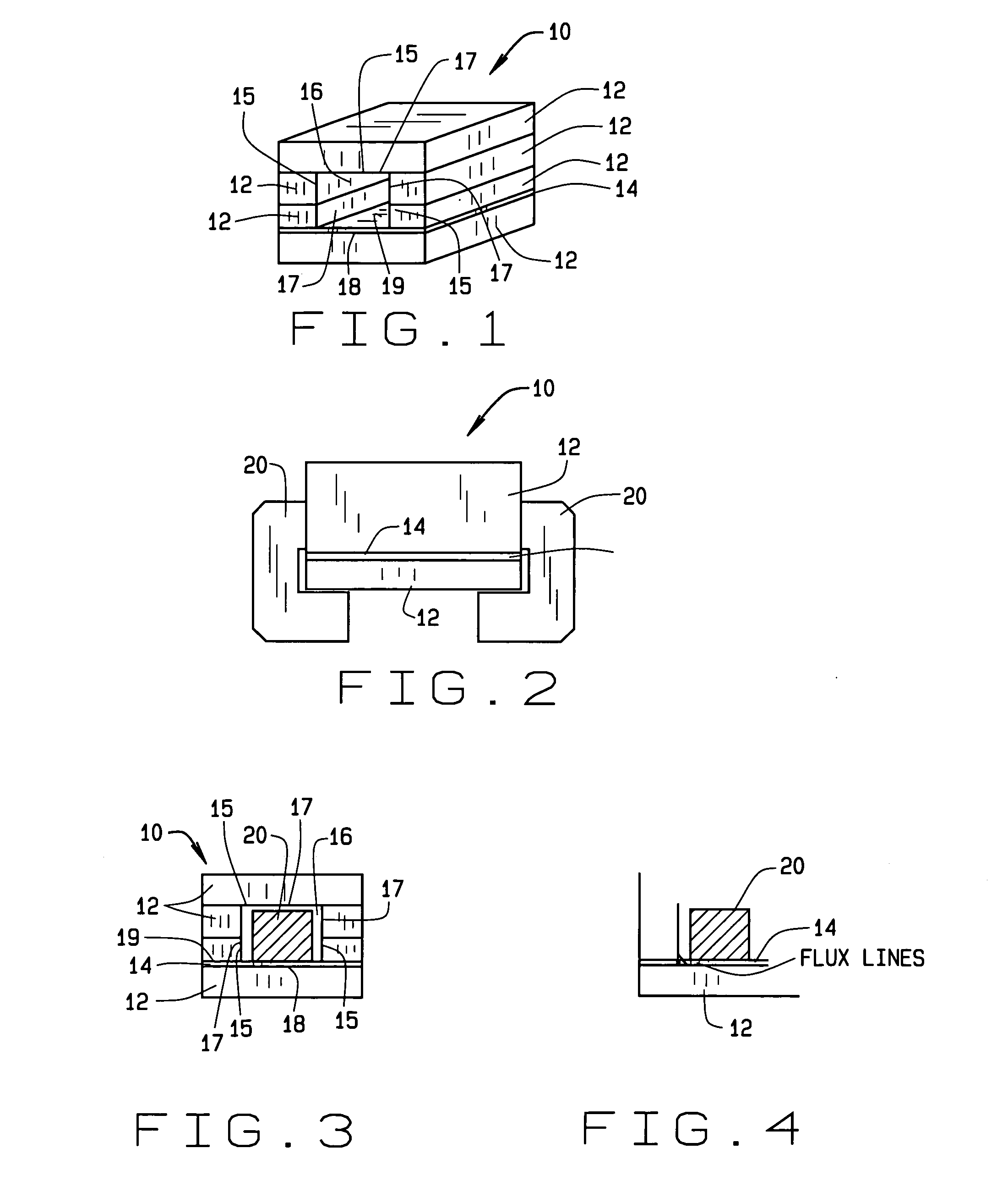Gapped core structure for magnetic components