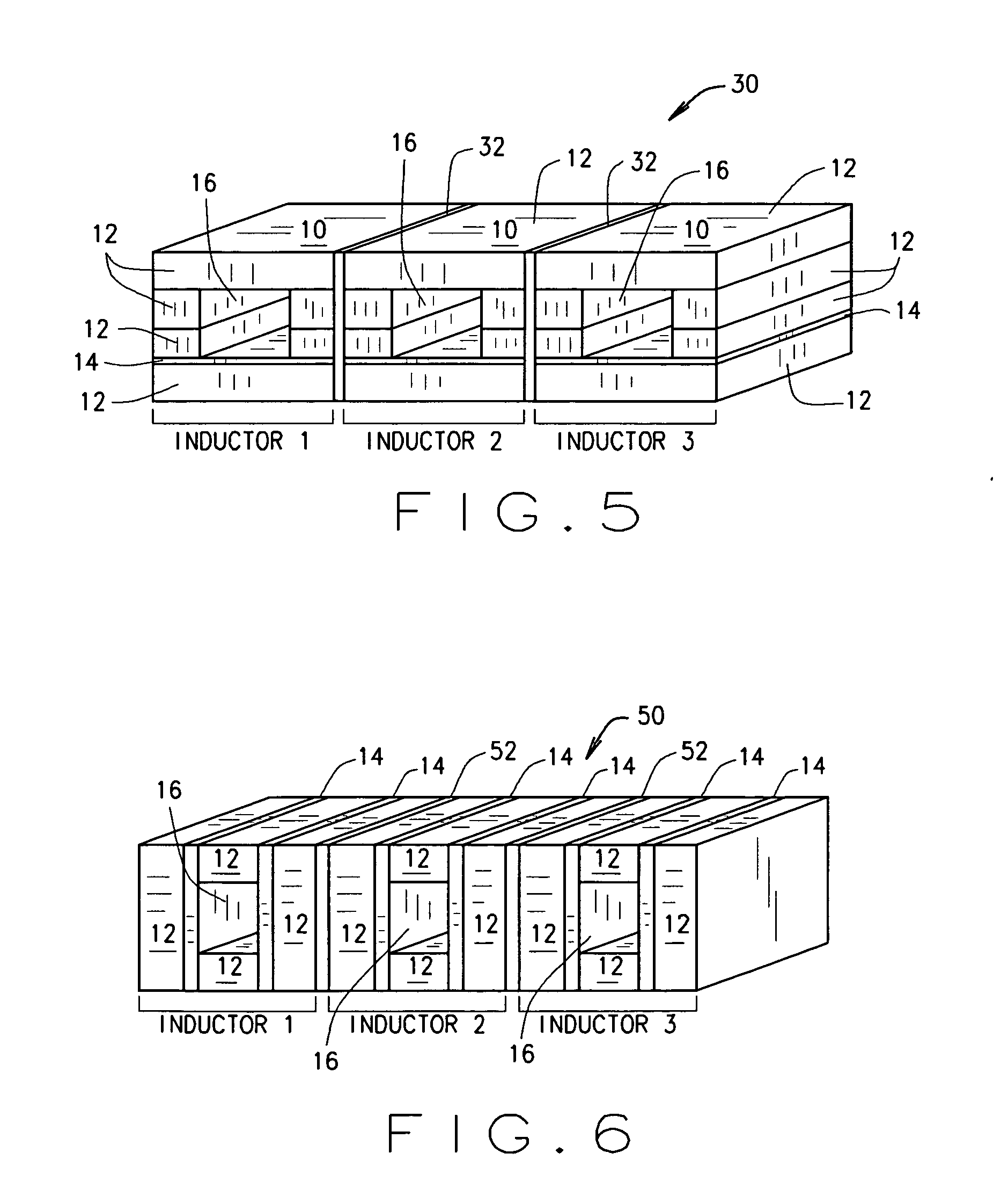 Gapped core structure for magnetic components