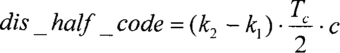 Medium-high frequency wave spread-spectrum navigation system distance observed quantity extraction method