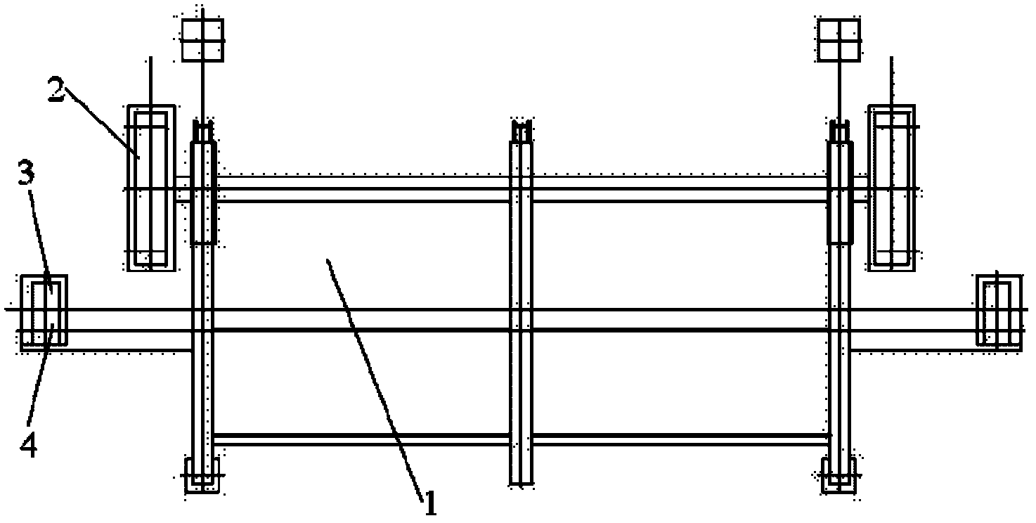 Overturning table in concrete manufacturing equipment