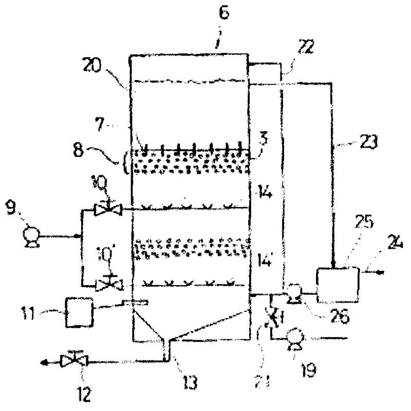Up-flow bio-filtration processing device using EPE filter material and processing method thereof