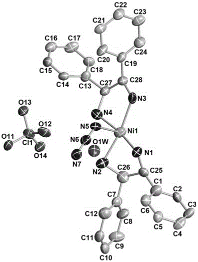 (r,r)-1,2-Diphenylethylenediamine nickel azide complex and preparation method thereof