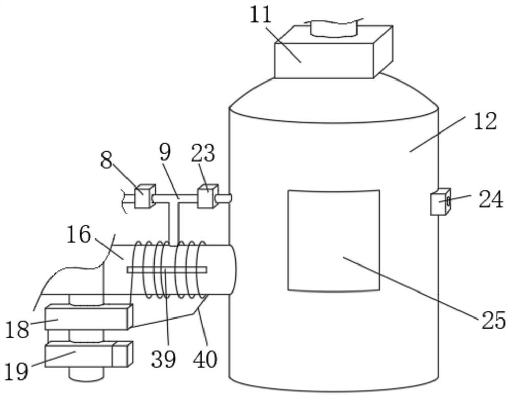 Separating and drying device for preparing basic cupric carbonate from copper-containing etching waste liquid