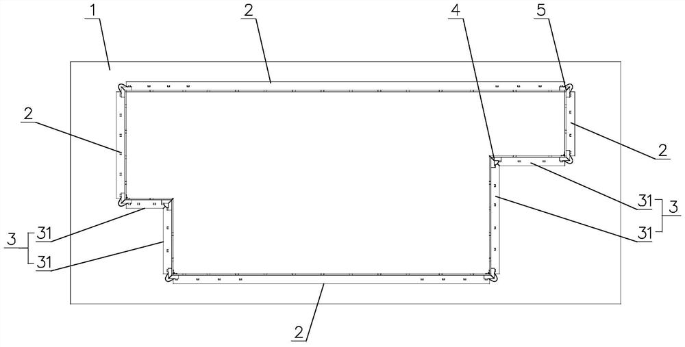 A prefabricated floor mold and floor slab