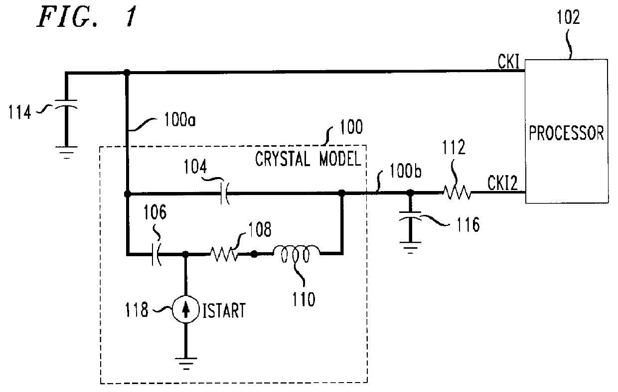 Fast transient circuit simulation of electronic circuits including a crystal