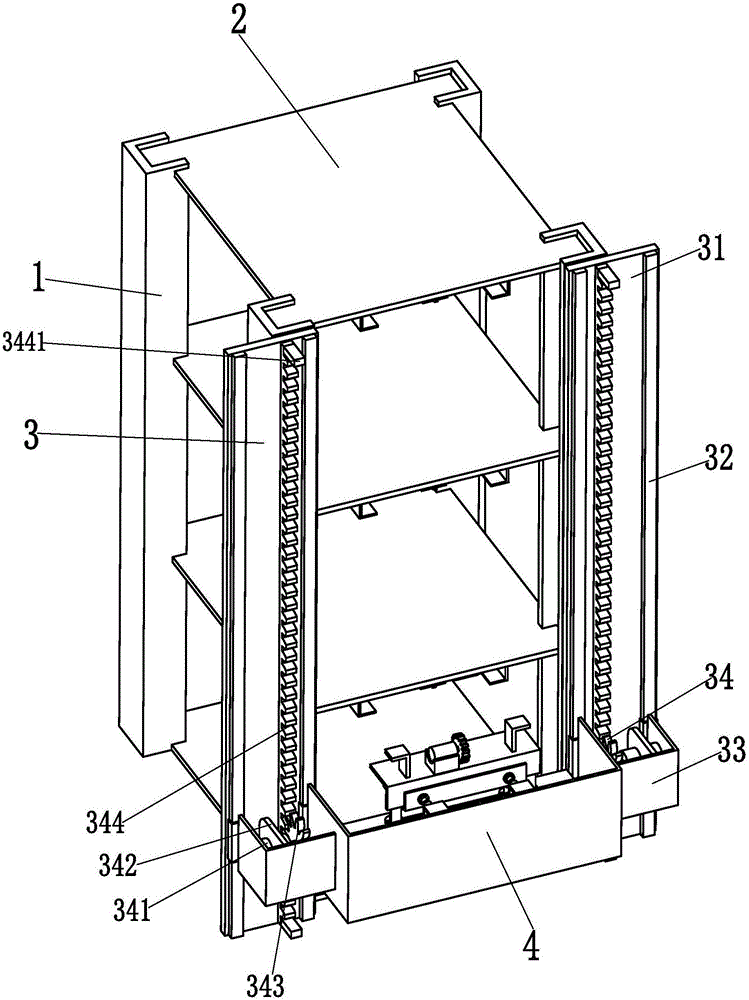 Stereo garage with full-automatic sweeping function for electric vehicles