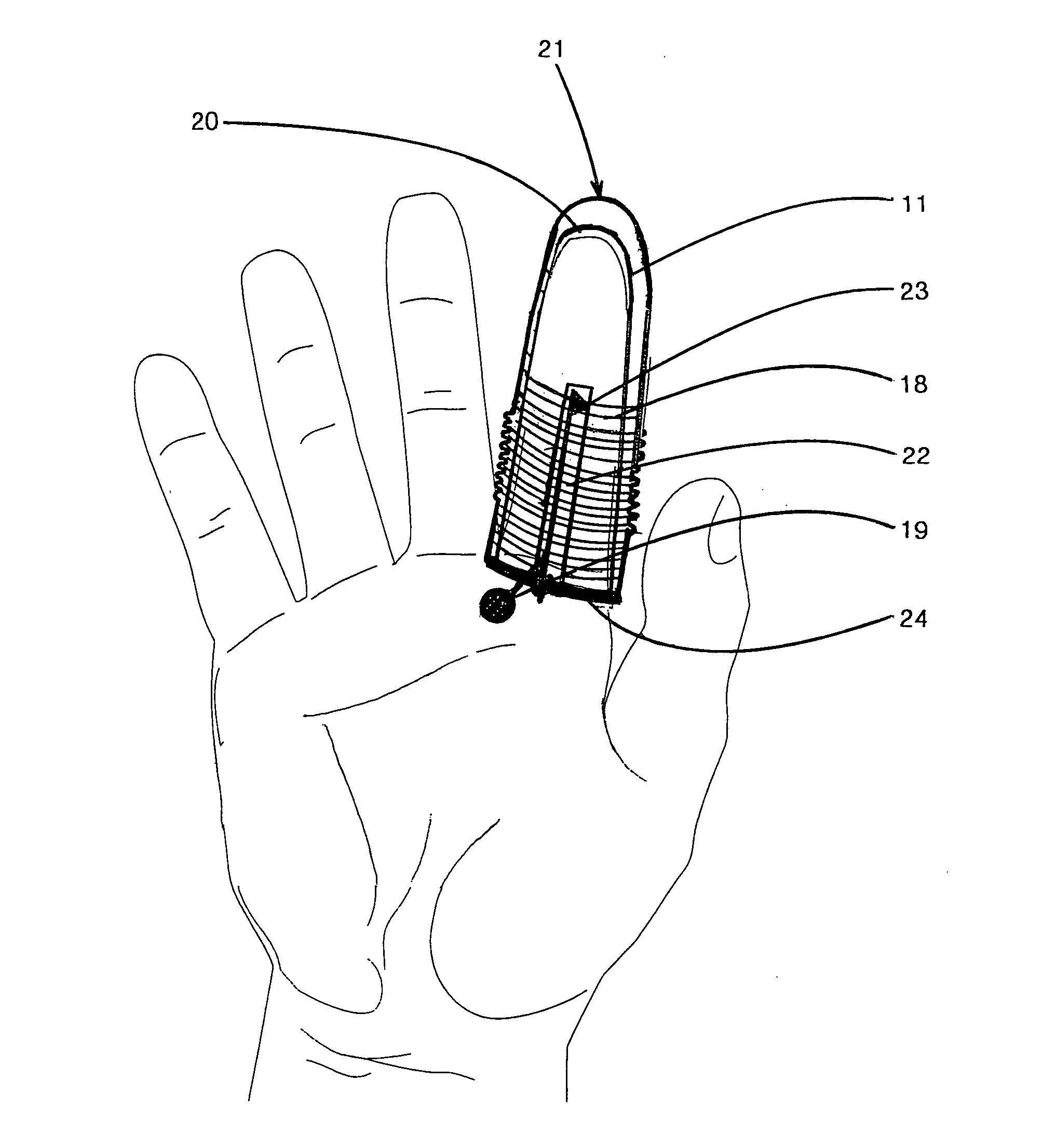 Inflatable or spring loaded thumb and/or finger(s)