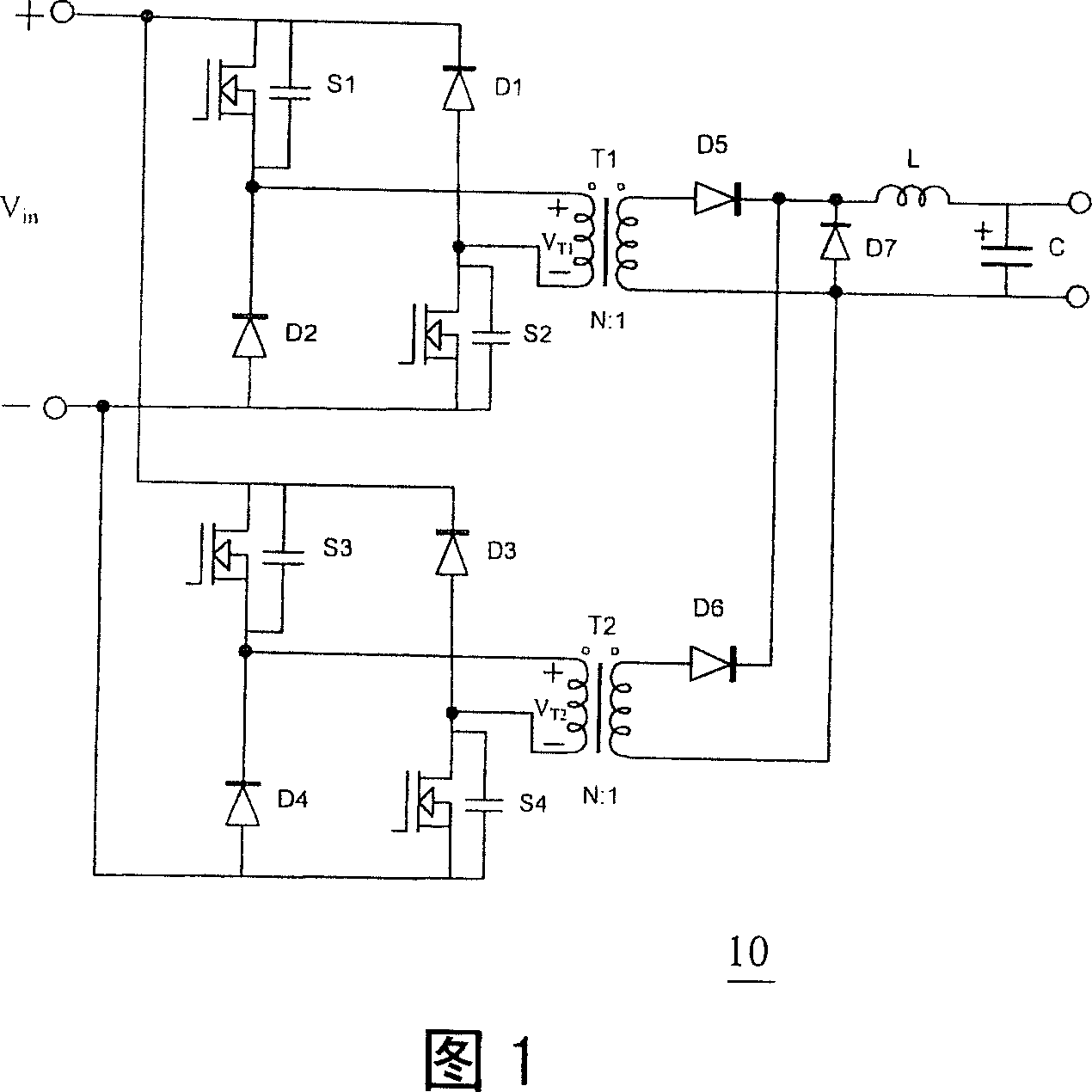 Control method for interleaved dual-tube positive excitation converter