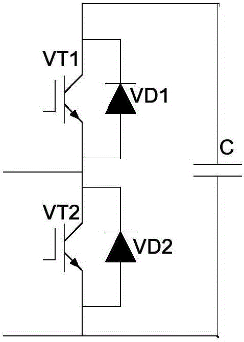 Self-power power supply frequency-hopping control based modular multilevel current converter voltage-sharing method