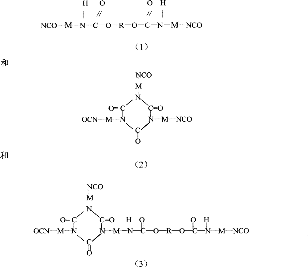 Curing agent methylene diphenyl diisocyanate tripolymer and method for preparing same