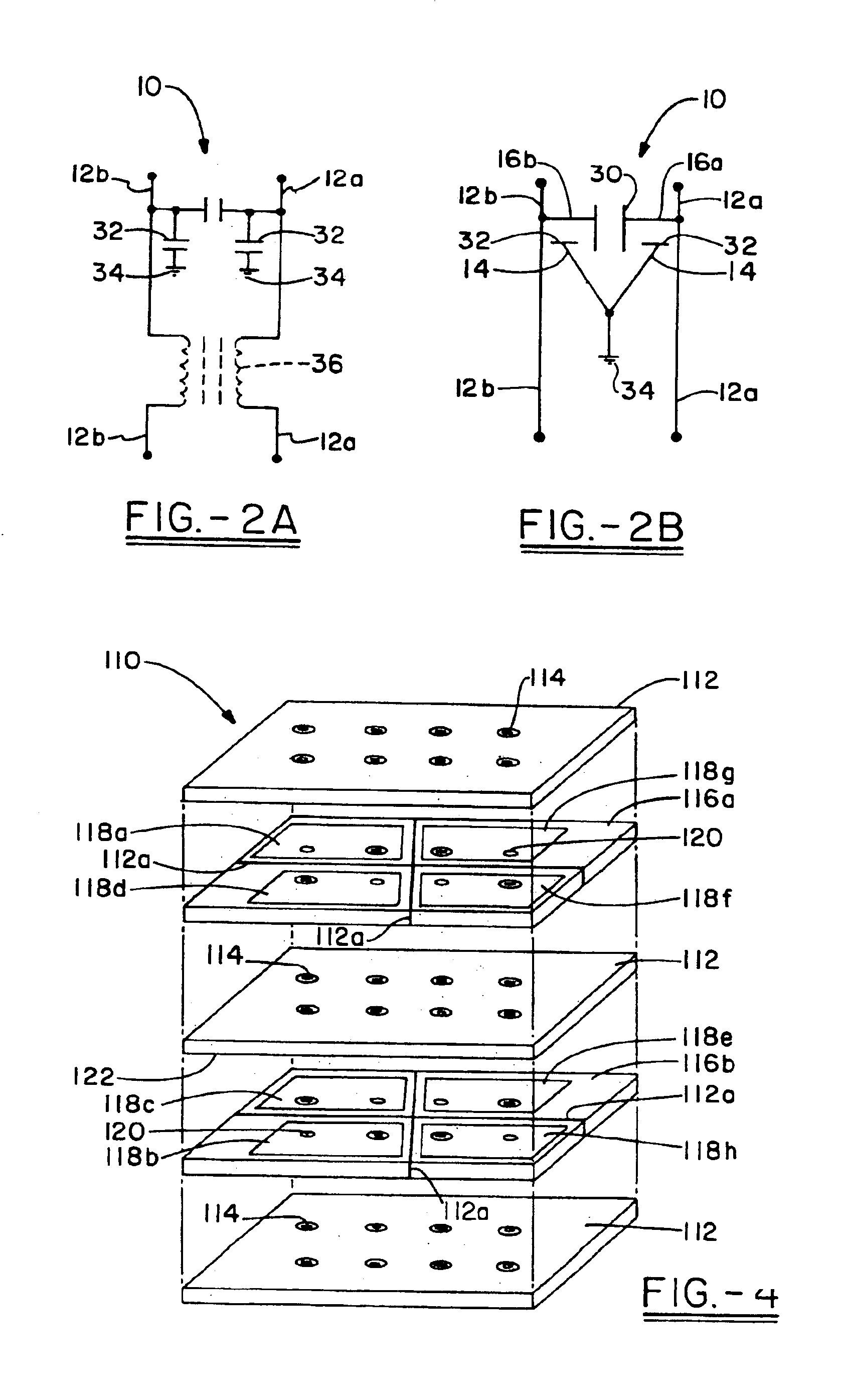 Paired multi-layered dielectric independent passive component architecture resulting in differential and common mode filtering with surge protection in one integrated package