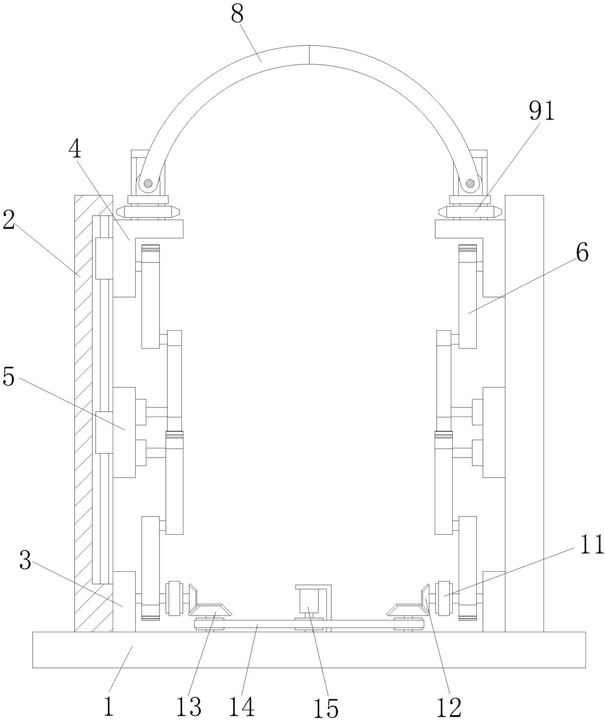 Greenhouse bracket capable of being automatically folded