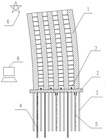 High-rise deviation-rectifying static pressure anchor rod pile and broken pile underpinning supporting device and monitoring method thereof
