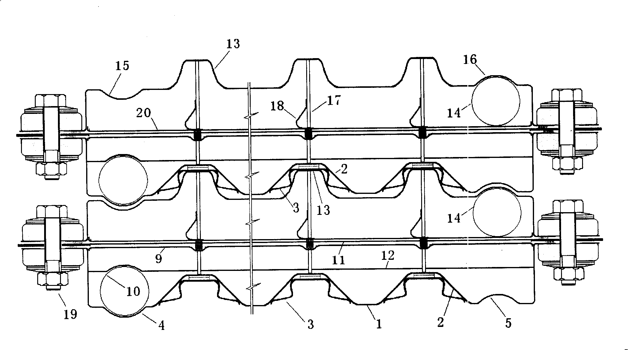 Electrode structure for electrochemical device
