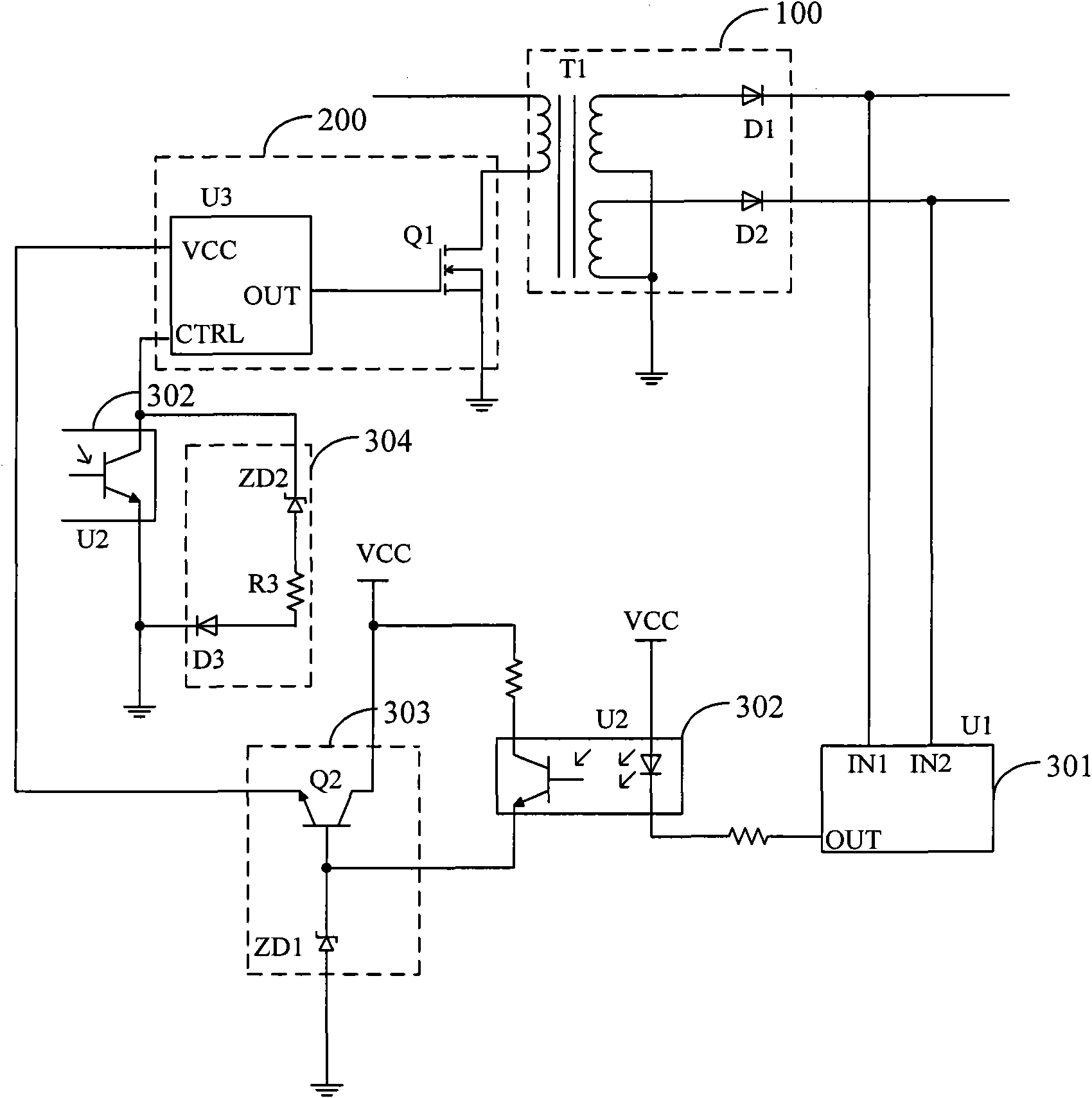 Switching power supply and overvoltage protection circuit thereof