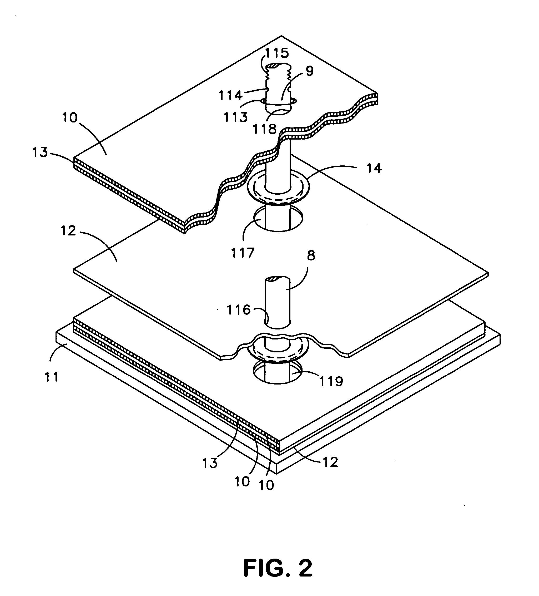Battery electrode design and a flat stack battery cell design and methods of making same