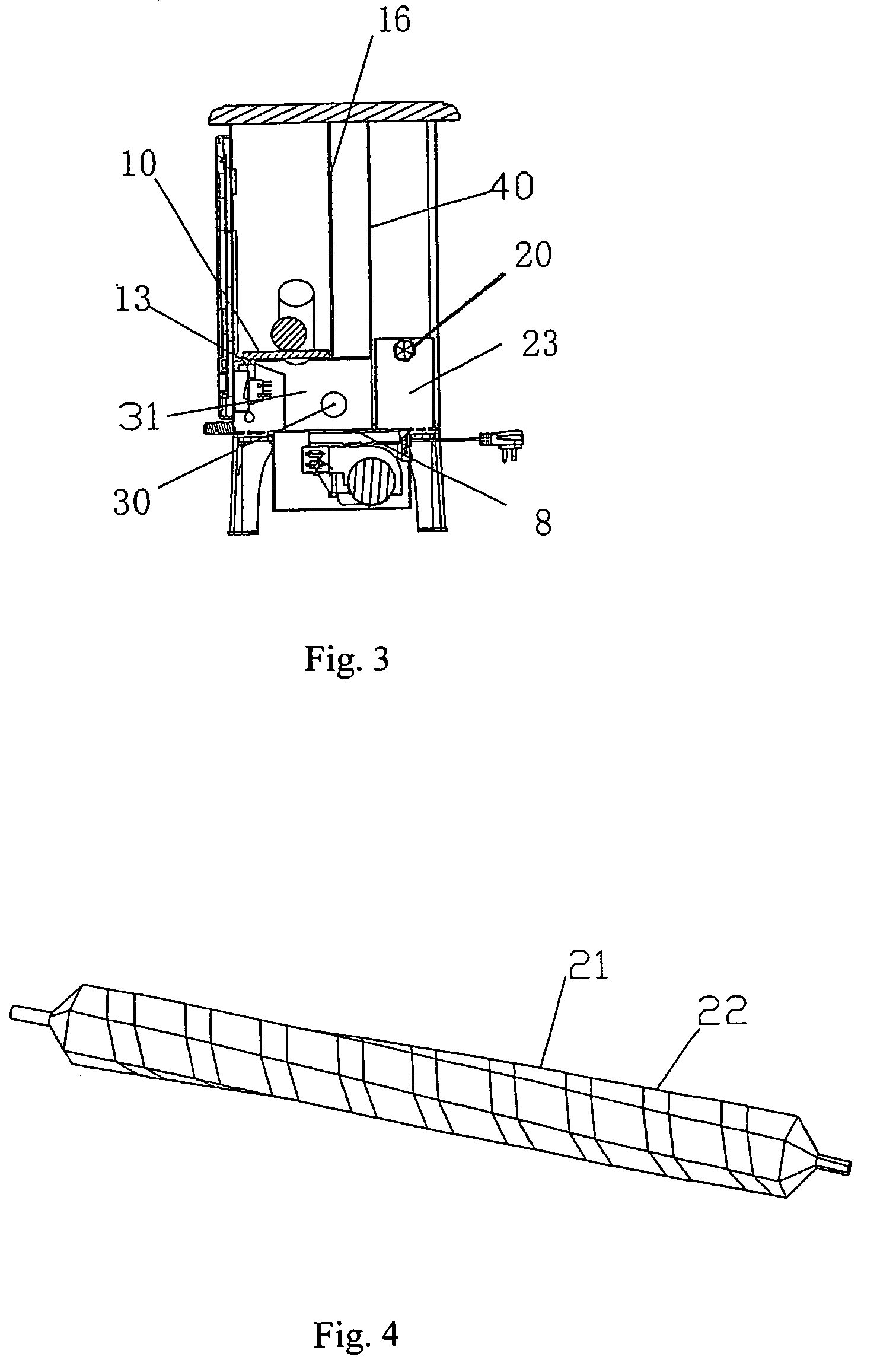 Flame imitation device for wall mounted heater