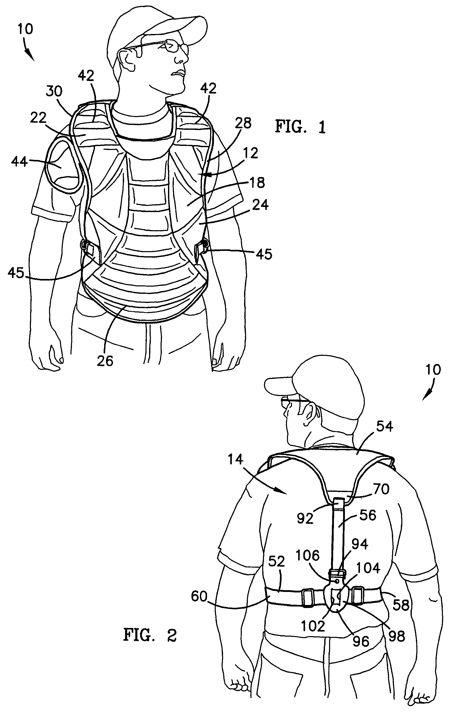 Catcher's chest protector