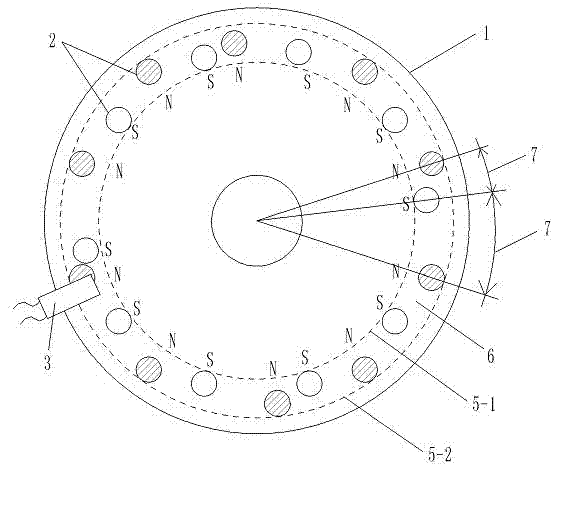 Booster bicycle provided with sensor with unevenly distributed magnetic blocks on chain disc