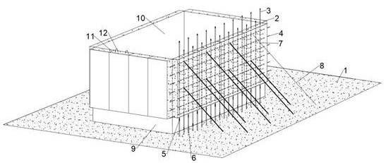 A construction structure and construction method for building an empty box structure of a ship lock