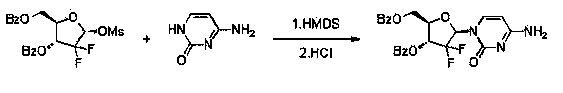 Preparation method of gemcitabine hydrochloride intermediate