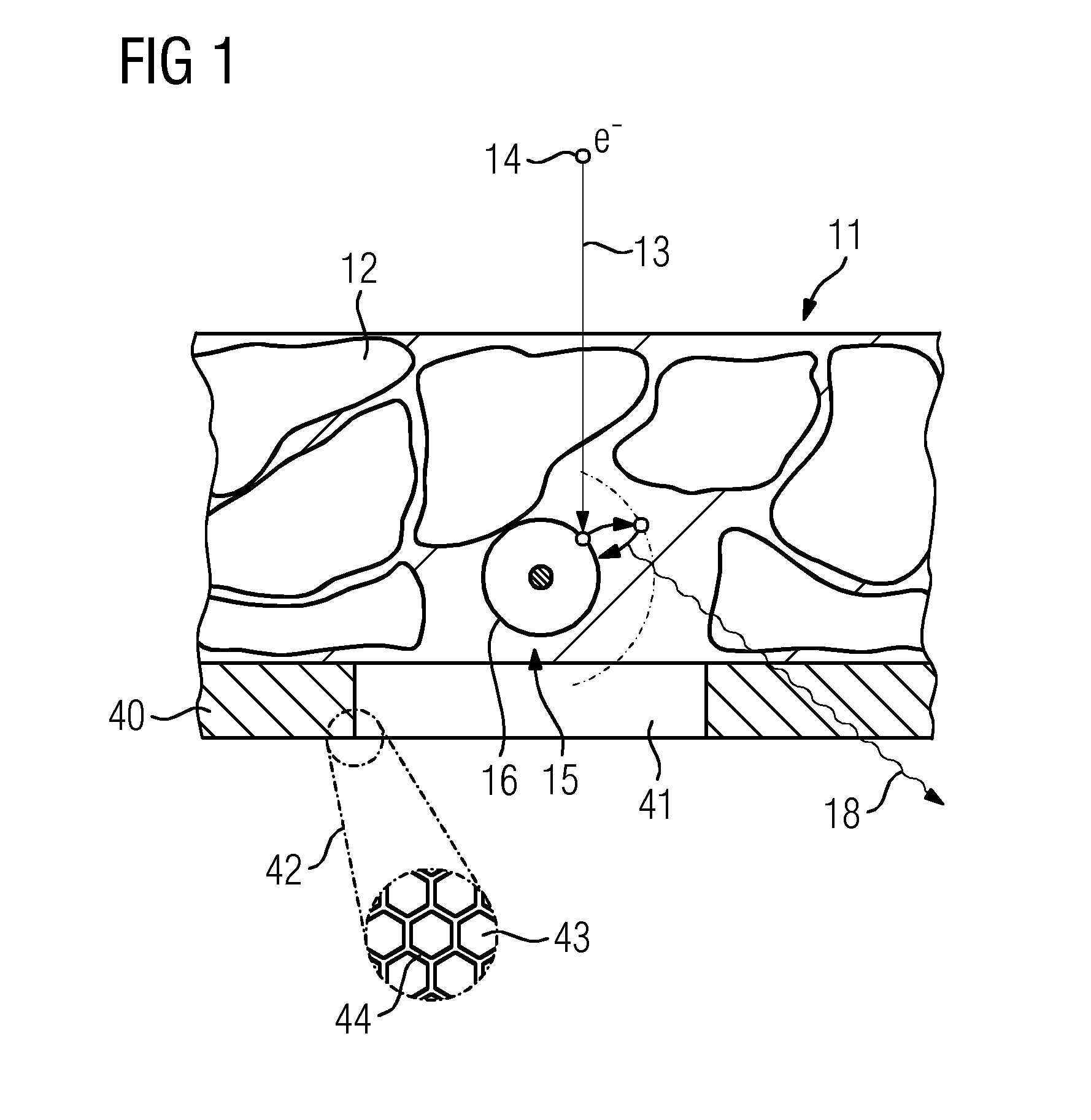 X-ray source, method for producing x-rays and use of an x-ray source emitting monochromatic x-rays