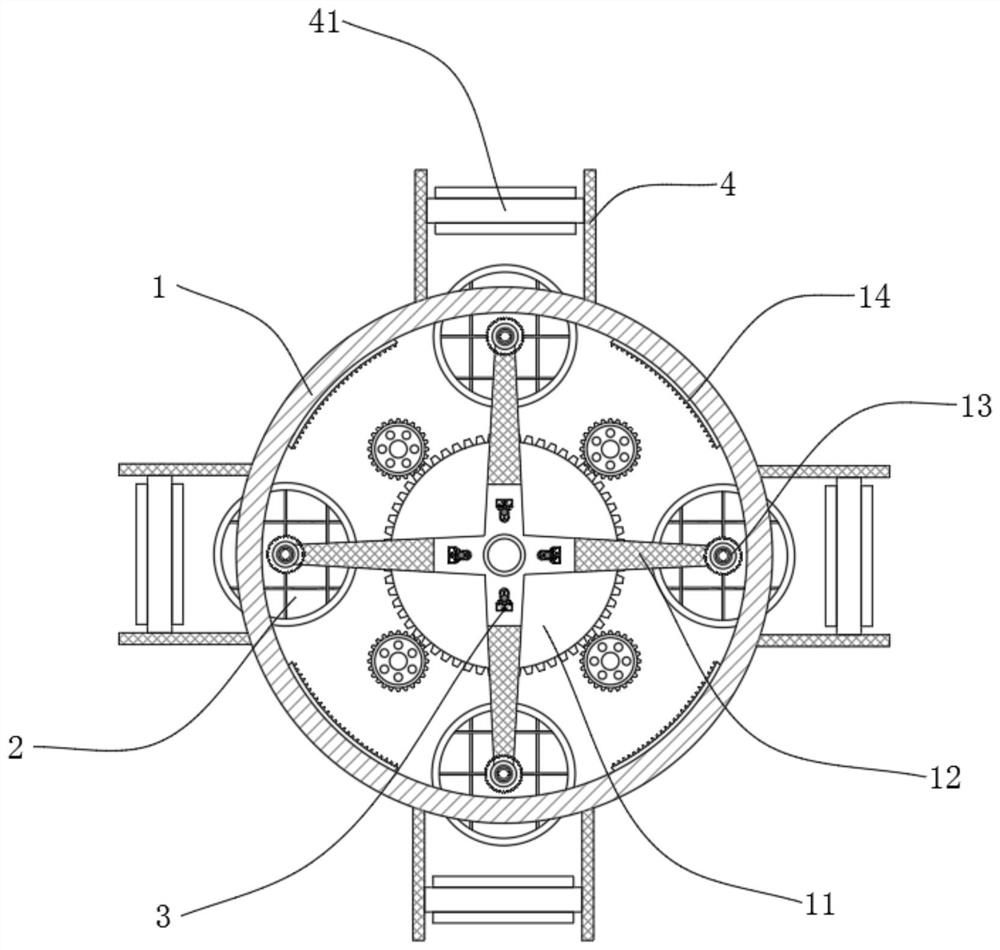 Raw material centrifugal impurity removal device capable of adjusting wind speed for edible oil processing