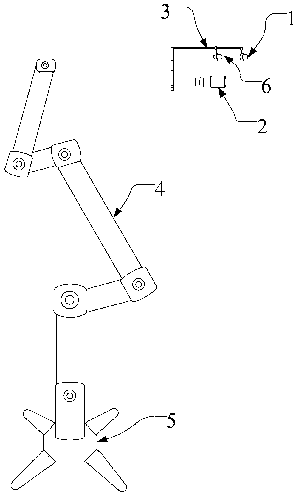 Automatic body temperature measuring device and method based on collaborative robot