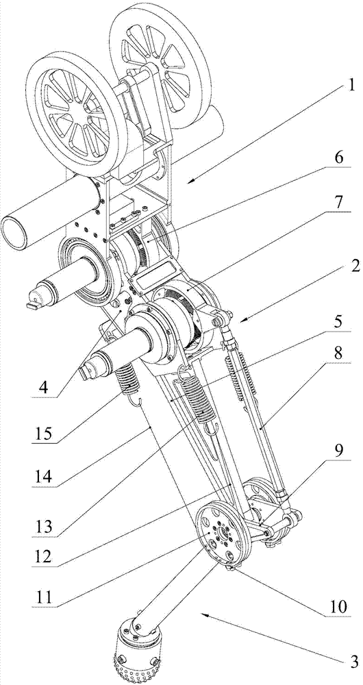 Single-leg robot jumping mechanism driven through connecting rod