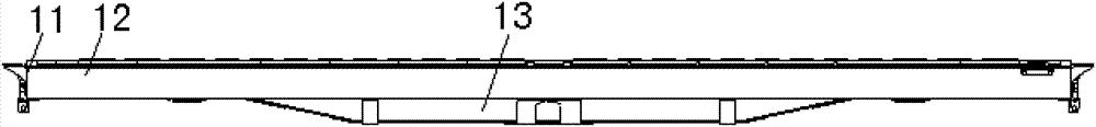 Composite floor for rail wagon