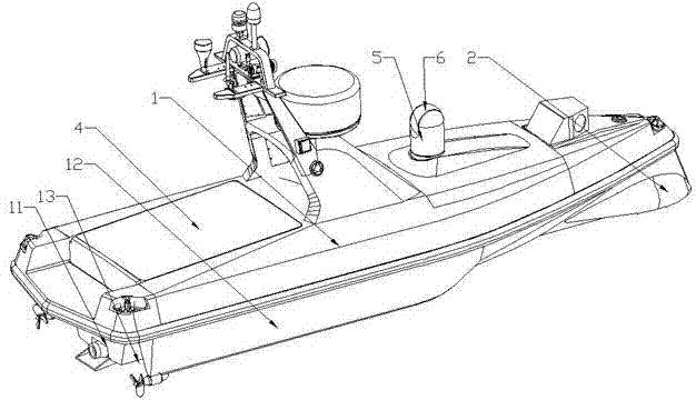 High speed shallow draft triple-hulled vessel with bulbous bow and system with the same