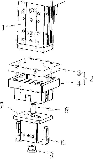 Lifting and closing device
