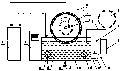 Machining device and method for polishing blade profile of integrated bladed disk