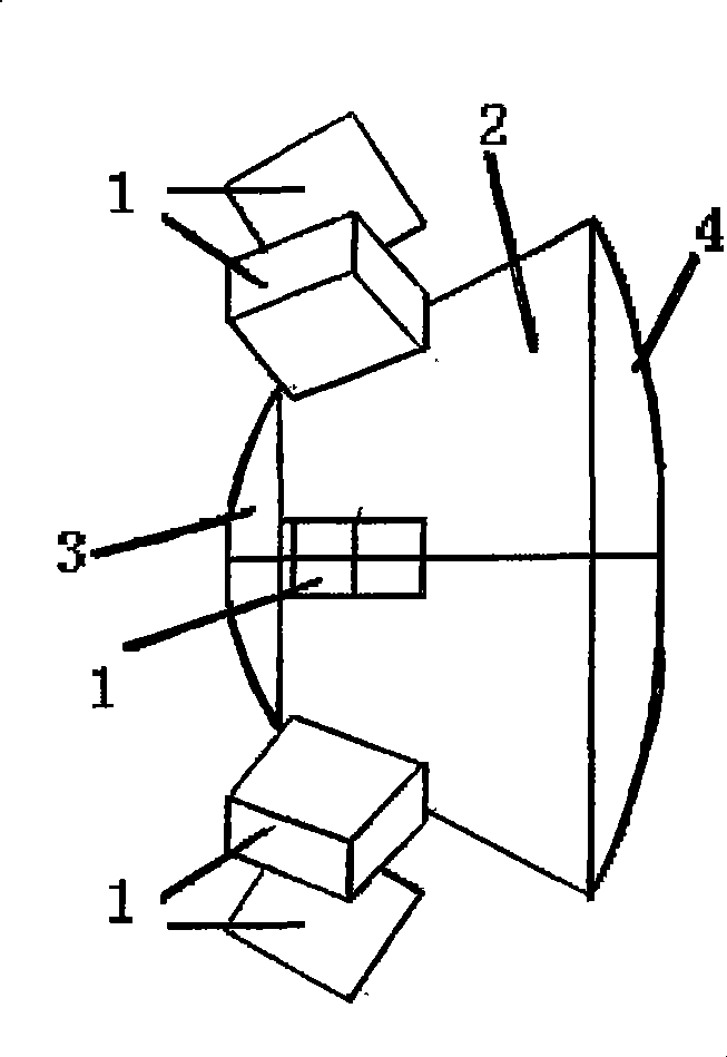 Reshaping device for semiconductor laser diode array pumping