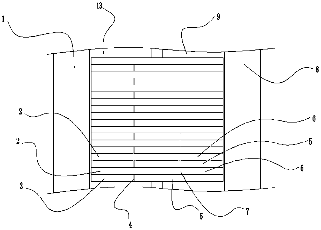 Basalt fiber comb plate, and telescopic part and telescopic device using comb plate