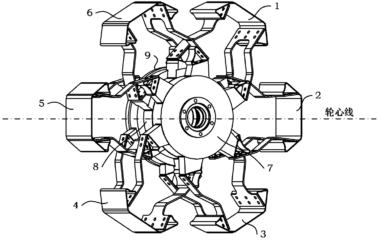 Multi-purpose vehicle provided with variable-diameter wheels and connecting rod type sliding sledges
