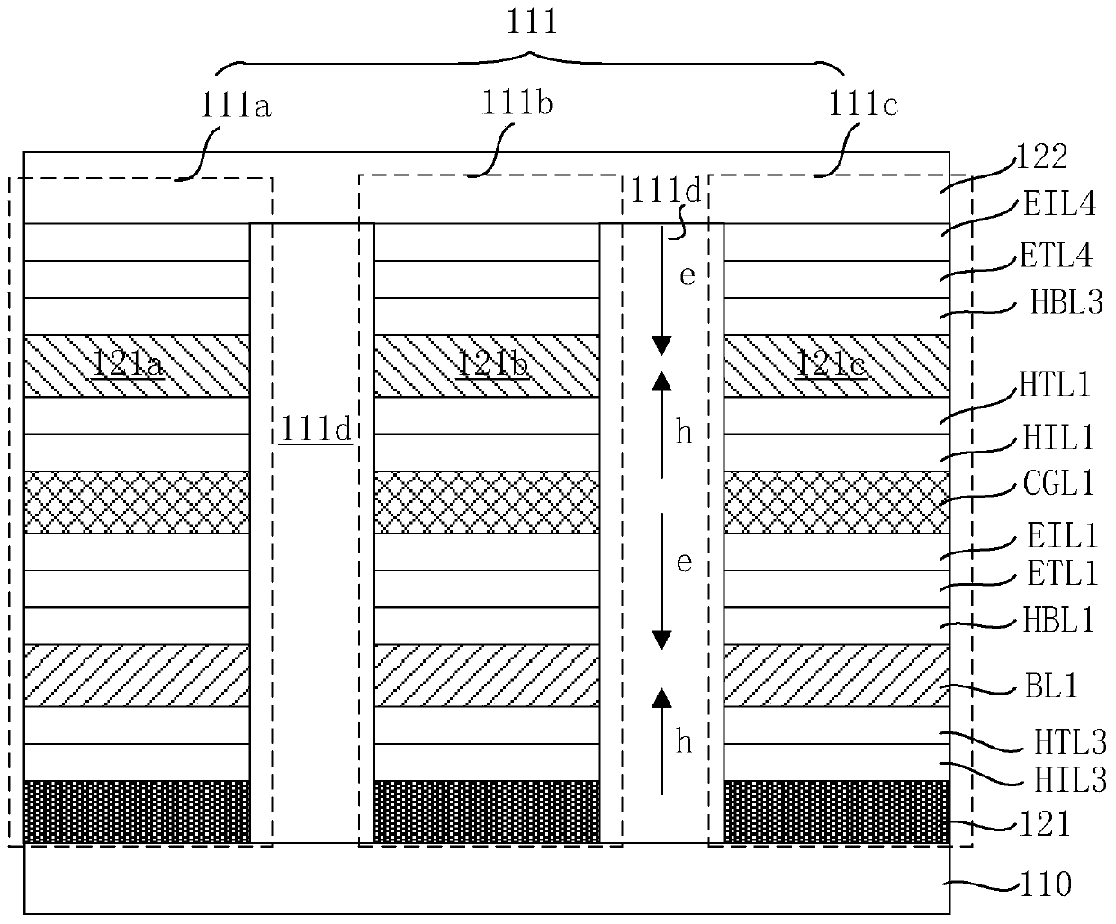 Display device and OLED light-transmitting substrate thereof, and OLED substrate
