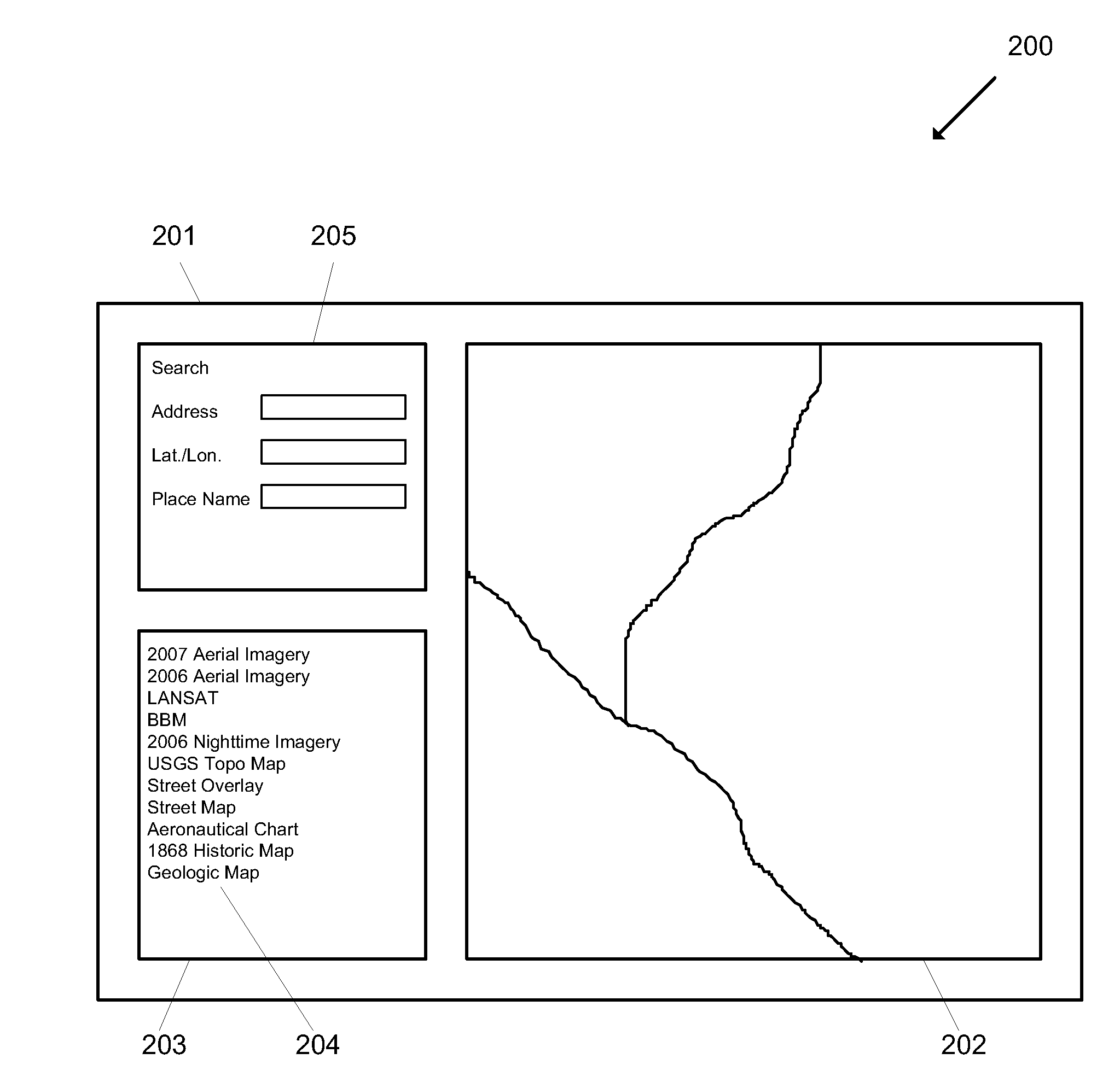 Displaying, processing and storing geo-located information