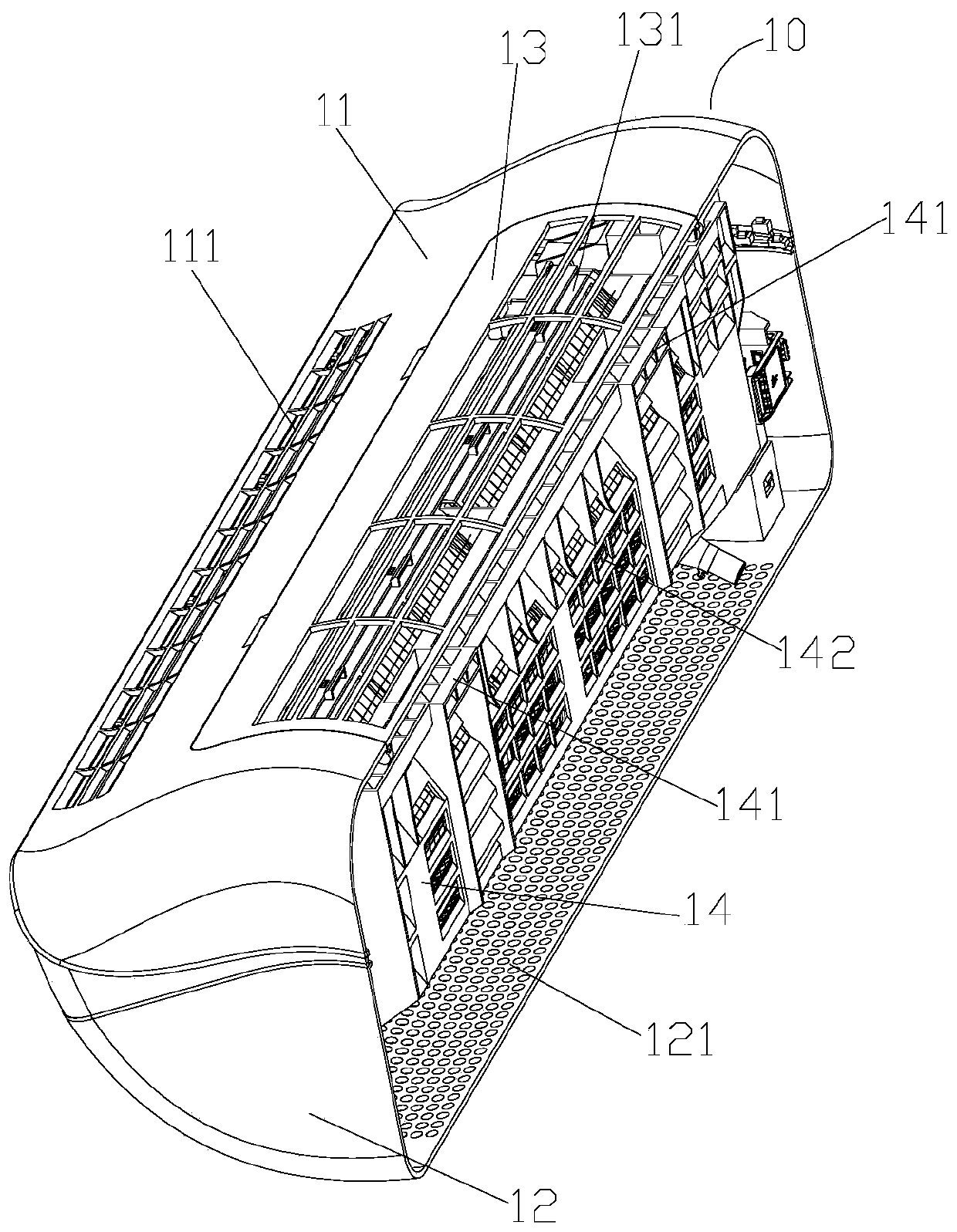 Outer shell assembly and wall-mounted air conditioner