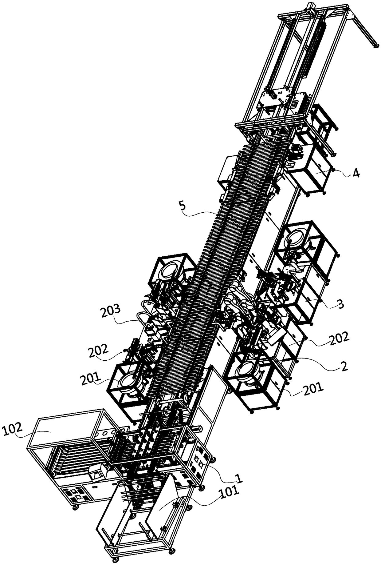 Full-automatic assembling system of LED glass modulator tubes