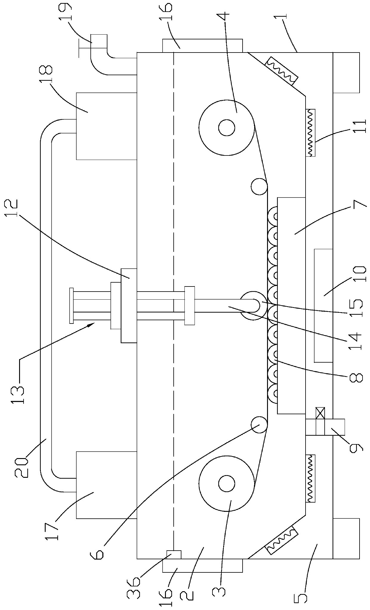 Dyeing device for processing soft cotton knitted fabric and fabric processing method