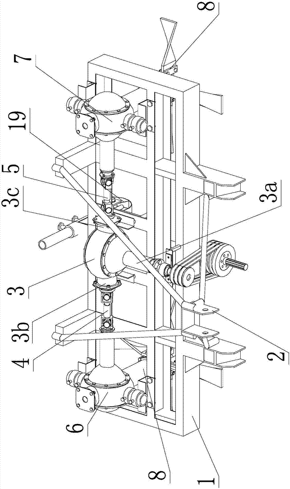 Novel mechanical type grape vine taking-out machine