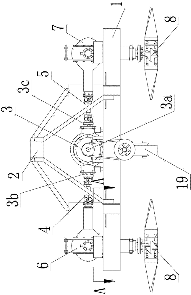 Novel mechanical type grape vine taking-out machine