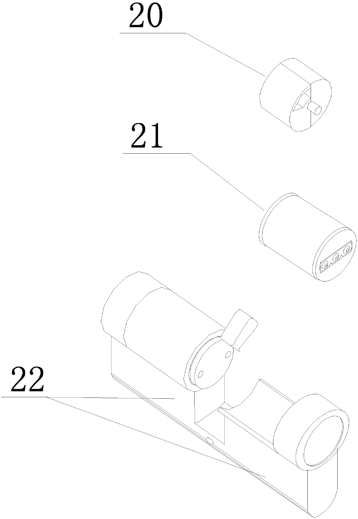 Safe electronic lock of general lock cylinder