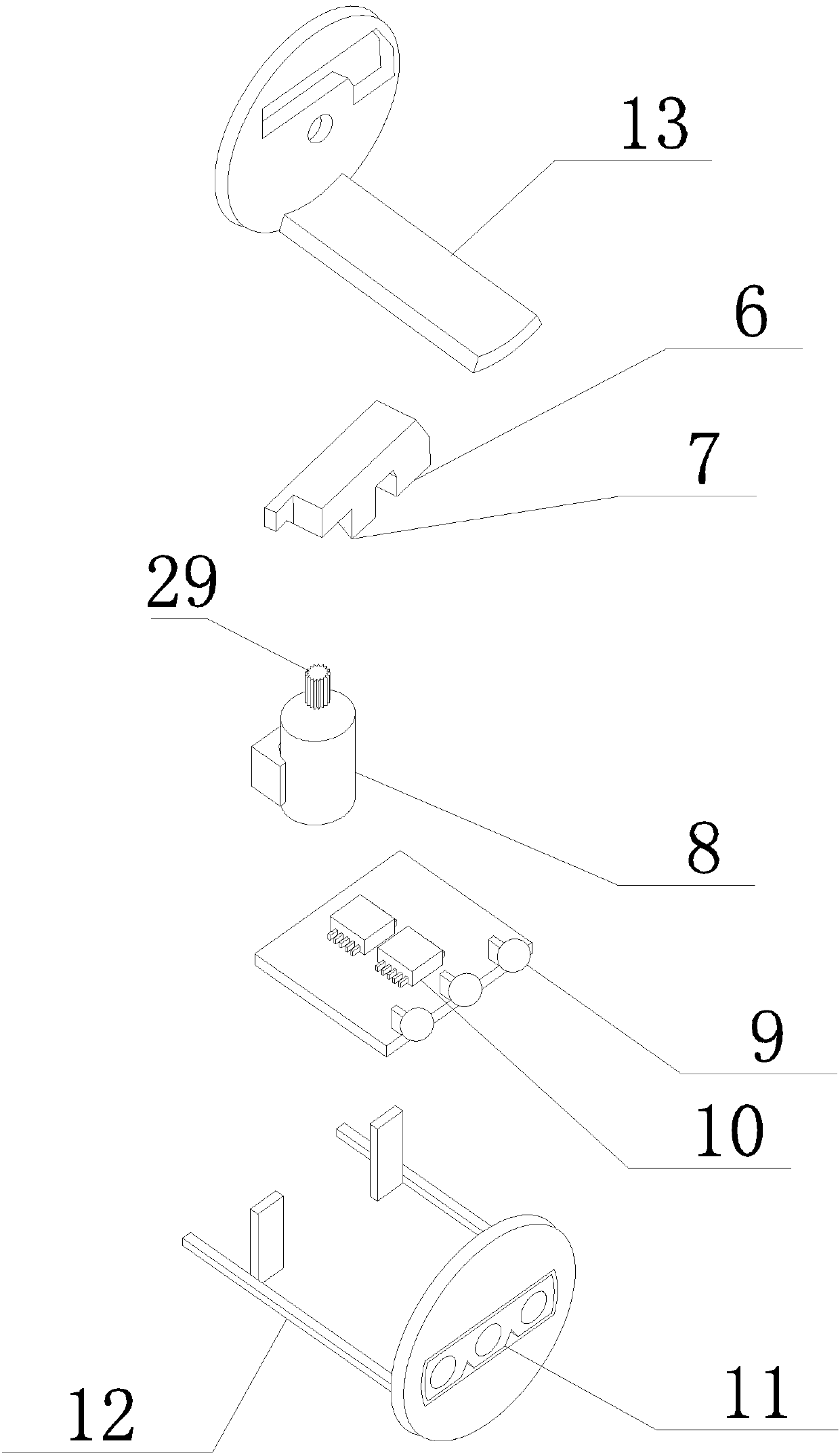 Safe electronic lock of general lock cylinder