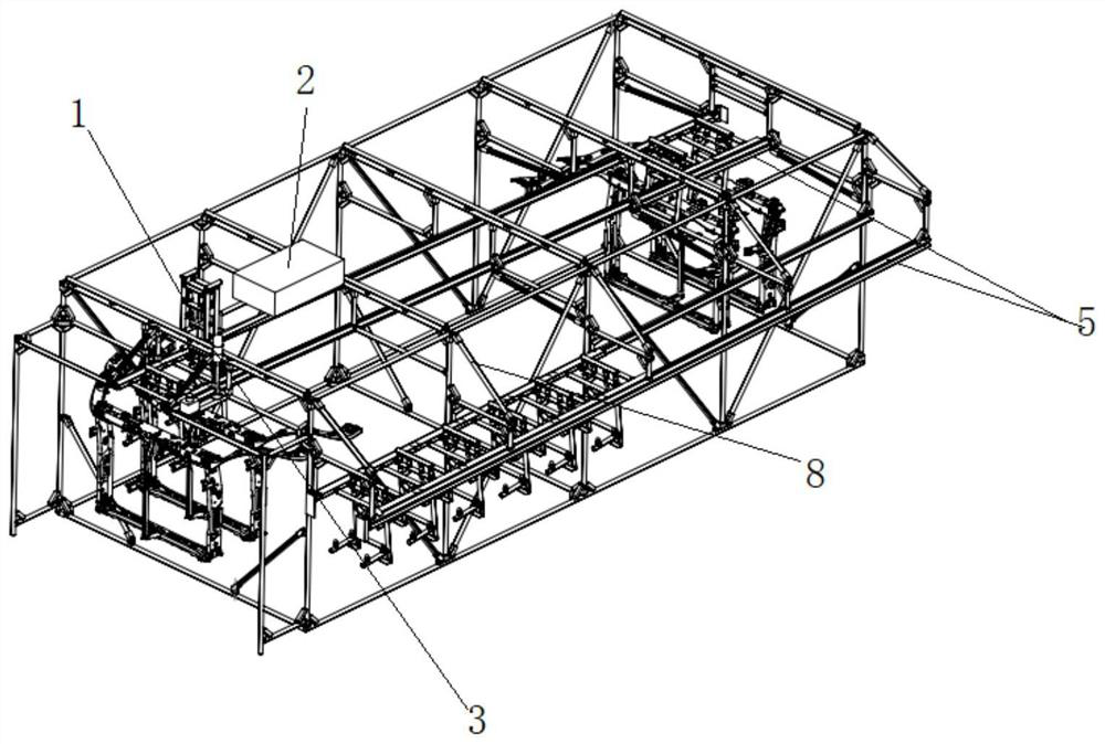 Water tank support rotating slide way device and system, operation control method and shelving table