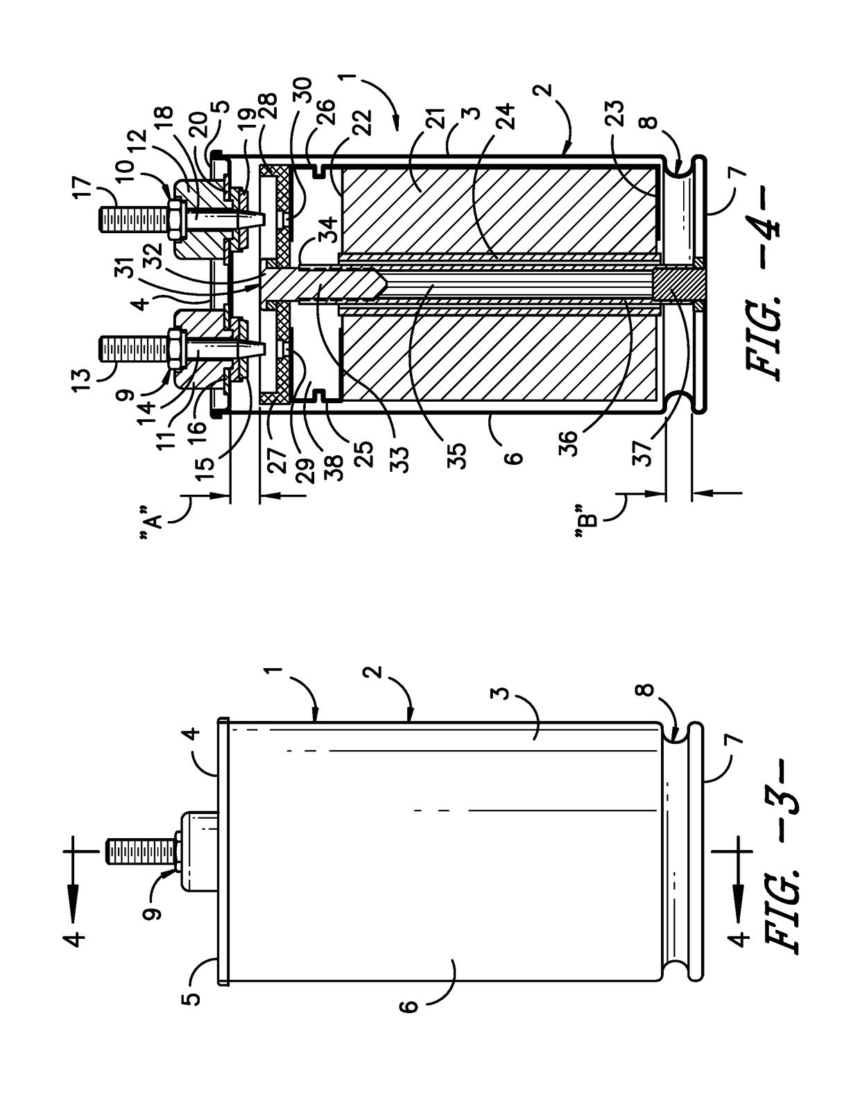 Capacitor with pressure interrupter