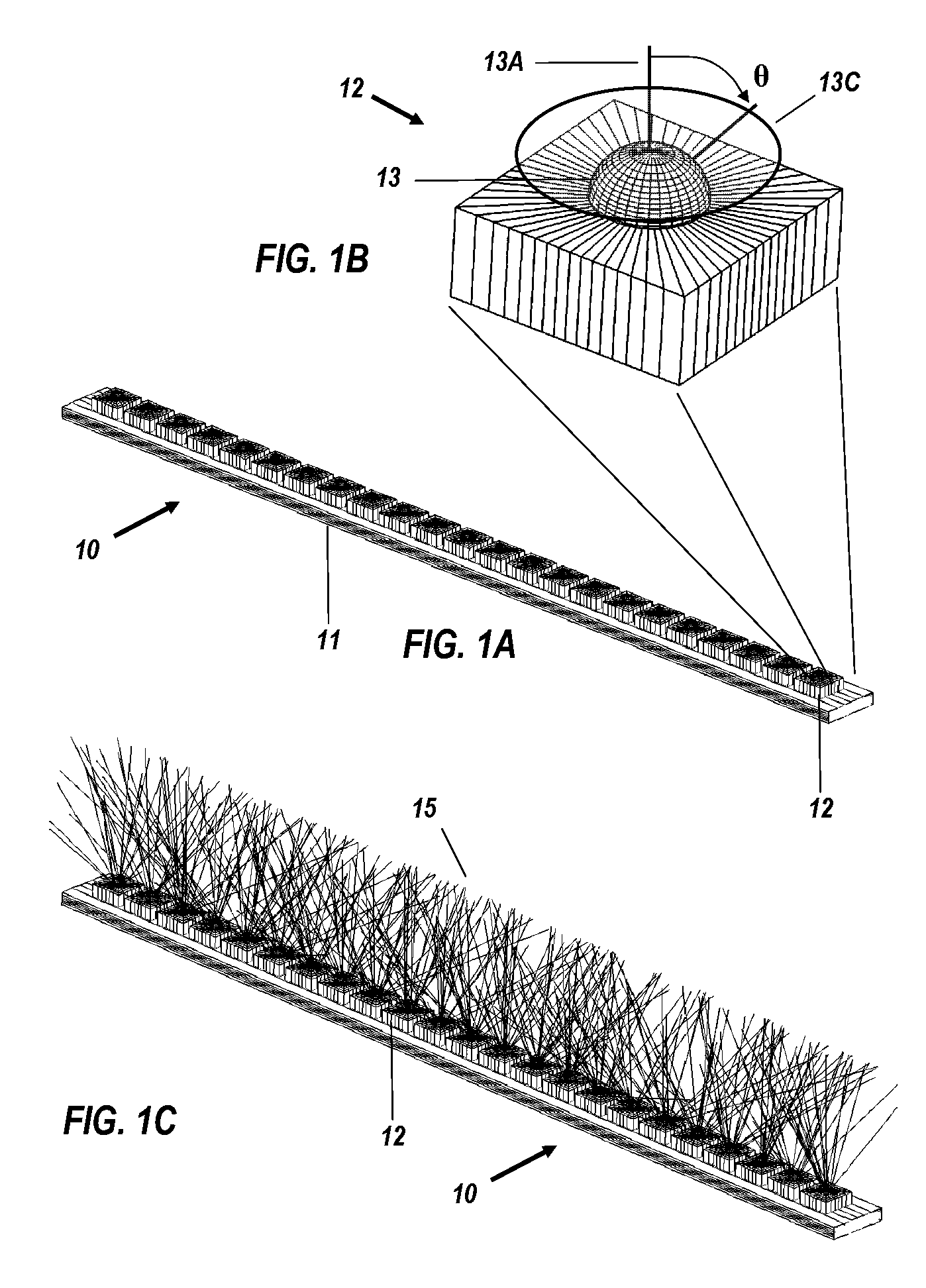 Linear illumination lens with Fresnel facets