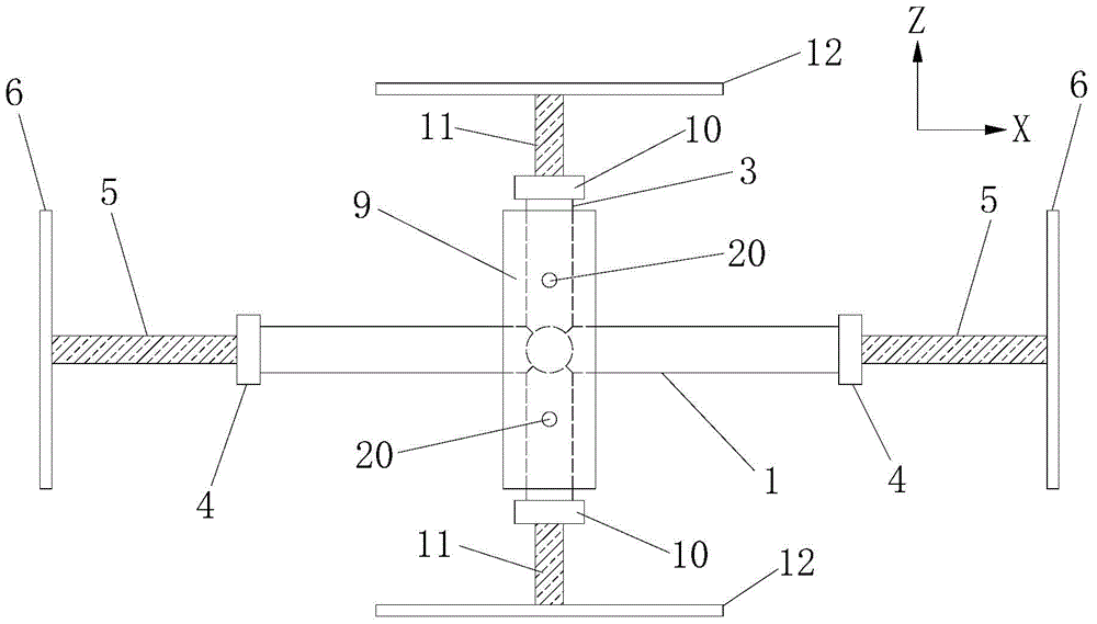 Three-direction-adjustable combined rod type inner supporting tool and construction method and application thereof