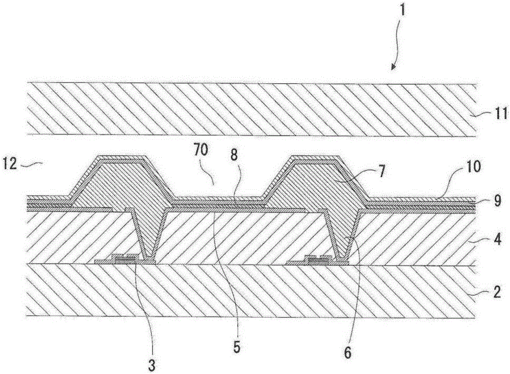 Display or illumination device, and method for forming insulating film
